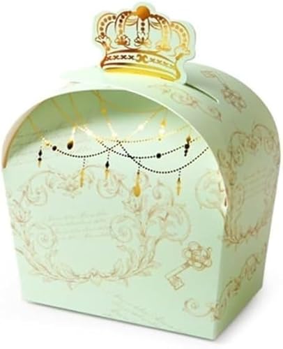 Box für Geschenke, Süßigkeiten-Box, Bronzing Crown Geschenkbox, faltbar, for Hochzeit, Party, Süßigkeiten, Farbboxen, kleine Schmuck-Papierbox (Farbe: Rosa, Größe: 50 Stück_8,5 x 5 x 9,5 (Farbe: Rosa,