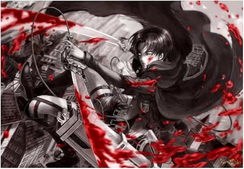 Hfmquisutron Jigsaw Puzzle 1000 Teile Japanisch Klassisch Anime Eren.Jaeger Poster Für Spaß Erwachsene Holzpuzzle Spielzeug Rt199Ha