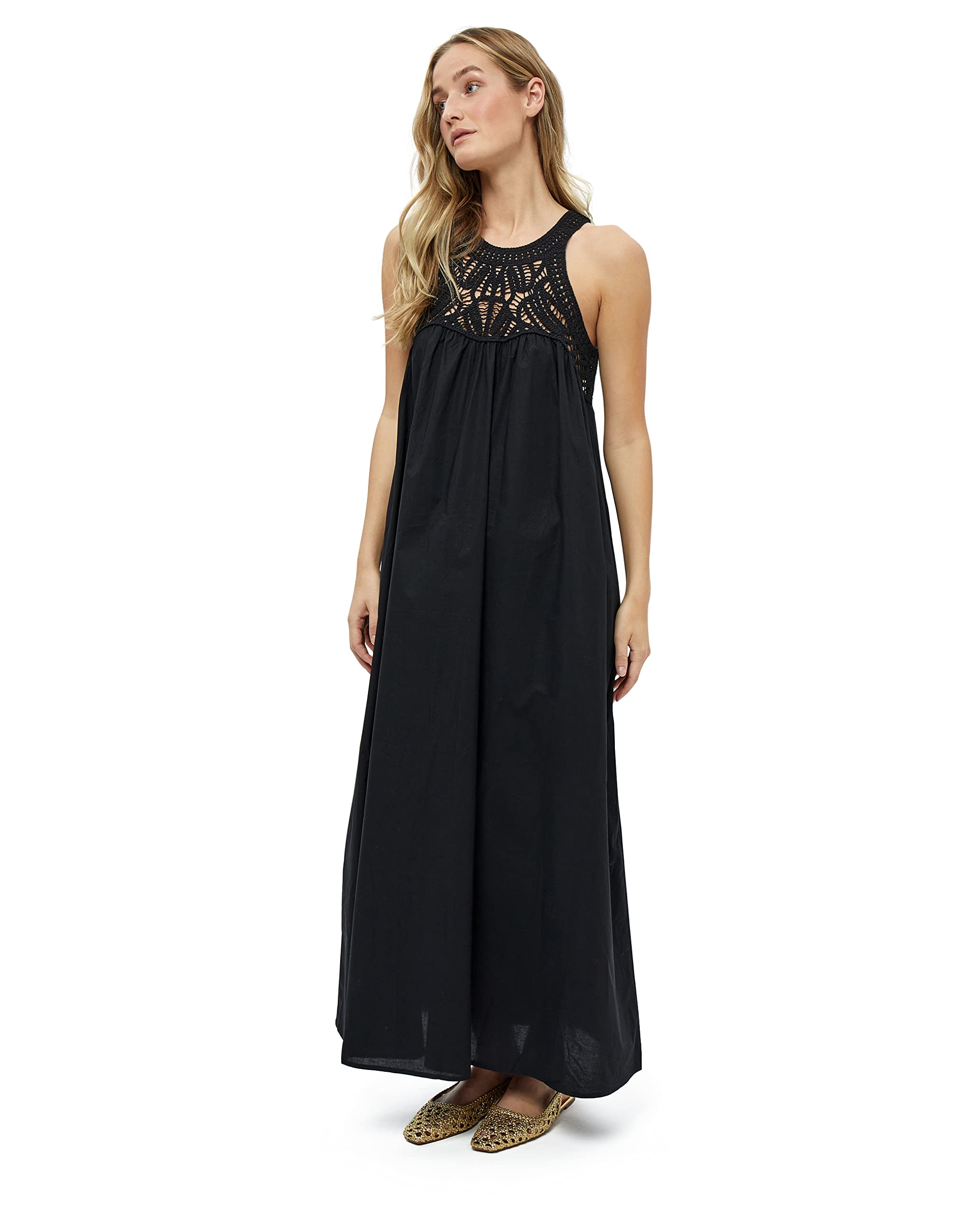 Peppercorn Damen Nadina Maxi Dress Maxikleid, 9000 Black, M