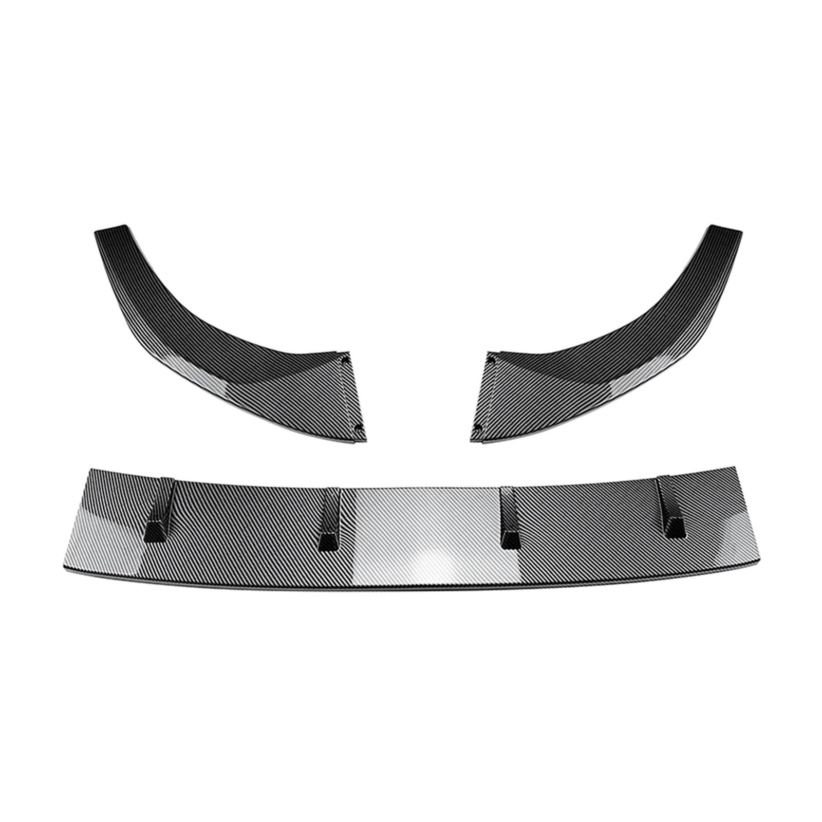 Splitter Für VW Für Golf 7 MK7 Für GTI R Für 2013-2016 Frontspoilerlippe Unterer Splitter Blade Carbonfaser-Look Schwarz Glänzend Frontlippe(Kohlefaser-Optik)