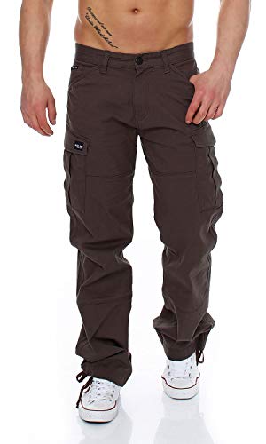 Big Seven Brian Cargo Hose Comfort Fit Herren Jeans, Farbe:Braun (Wren), Hosengröße:W48/L32