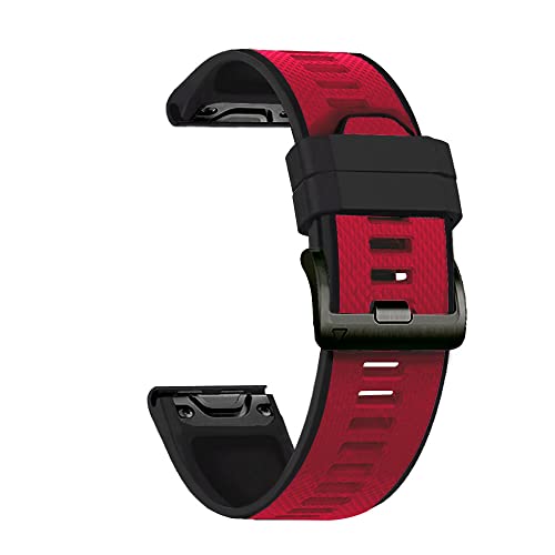 NEYENS Colorfu Ersatzarmband für Garmin offizielle Schnalle, Silikon-Schnellverschluss-Armband für Fenix 5X/5/3/3HR/6/6X/Forerunner 935/945, 26MM Fenix 6X 5X, Achat