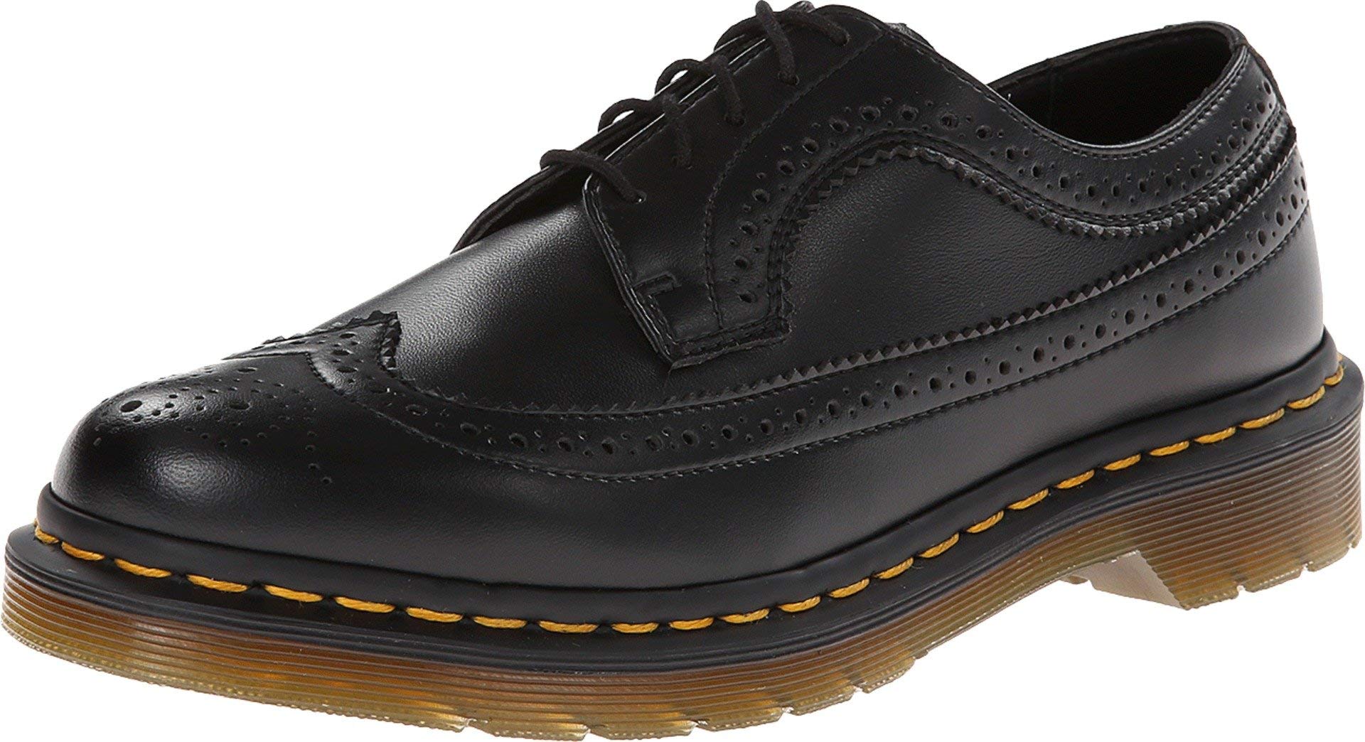 Dr. Martens Unisex 3989 Felix Rub Off Brogue Schnürhalbschuhe, Schwarz (Black), 36 EU