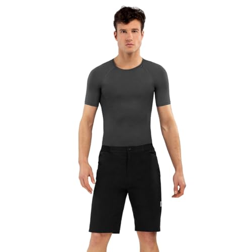 SIROKO Block-Shorts für Herren, Schwarz, Schwarz , L