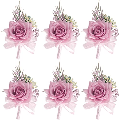 Armband Hochzeitsblumen, Brautjungfern-Armband, 6 Stück, künstliches Handgelenk, Boutonniere, Hochzeit, Hochzeit, Handgelenk, Boutonniere, Rose, Handgelenk, Rose, Boutonniere, Hochzeit, Handgelenk-Cor