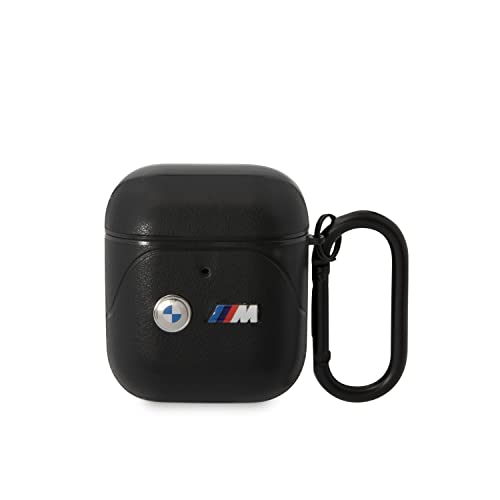 BMW BMA222PVTK Hülle für Airpods 1/2 cover Schwarz Leather Curved Line