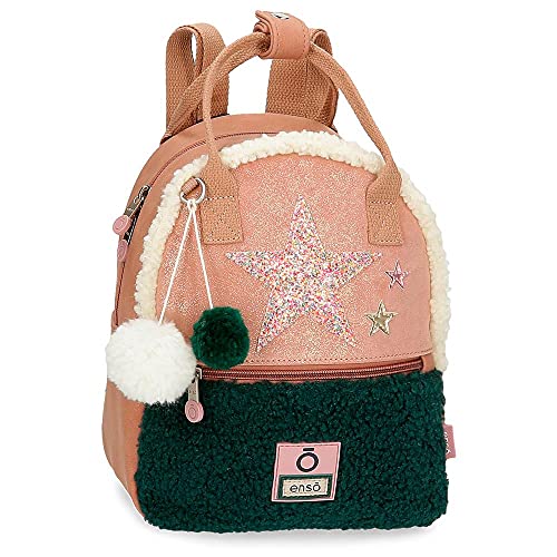 Enso Shine Stars Messenger Bag für Mädchen, Rosa, 21x28x11 cms, Kleiner Wanderrucksack