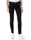 Love Moschino Womens Garment Dyed Skinny 5 Pocket Trousers Casual Pants, Black, 28