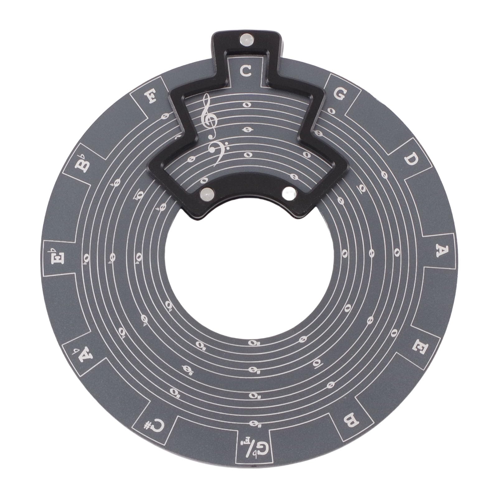 Holz-Melodien-Werkzeug, rund, Holz-Melodien, Akkord-Werkzeug, Kreise der Fünftel, Akkord-Rad für Musiker für Noten, Akkordschlüssel