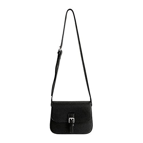 ohodhmnu Damen Tragetasche, modische Tasche, quadratische Taschen, PU-Lippenstift-Kosmetiktasche, Schultertaschen für Mädchen, Frauen, Crossbody-Tasche, Tragetasche, Geldbörse, Geldbörse, Schwarz ,