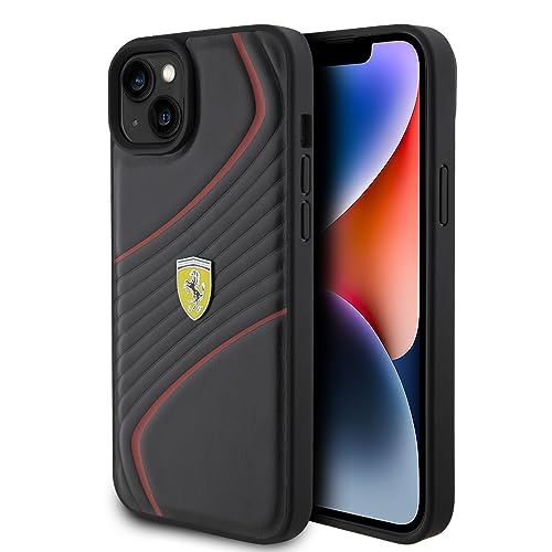 Ferrari FEHCP15MPTWK Hülle für iPhone 15 Plus 6.7" Schwarz hardcase Twist Metal Logo