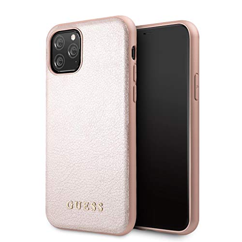 CG MOBILE Hülle für iPhone 11 Pro PC/TPU Hardcase mit Safiano Leder Rose Gold | leicht zugängliche Anschlüsse | Fallschutz | Offizielles Lizenzprodukt, GUHCN58IGLRG