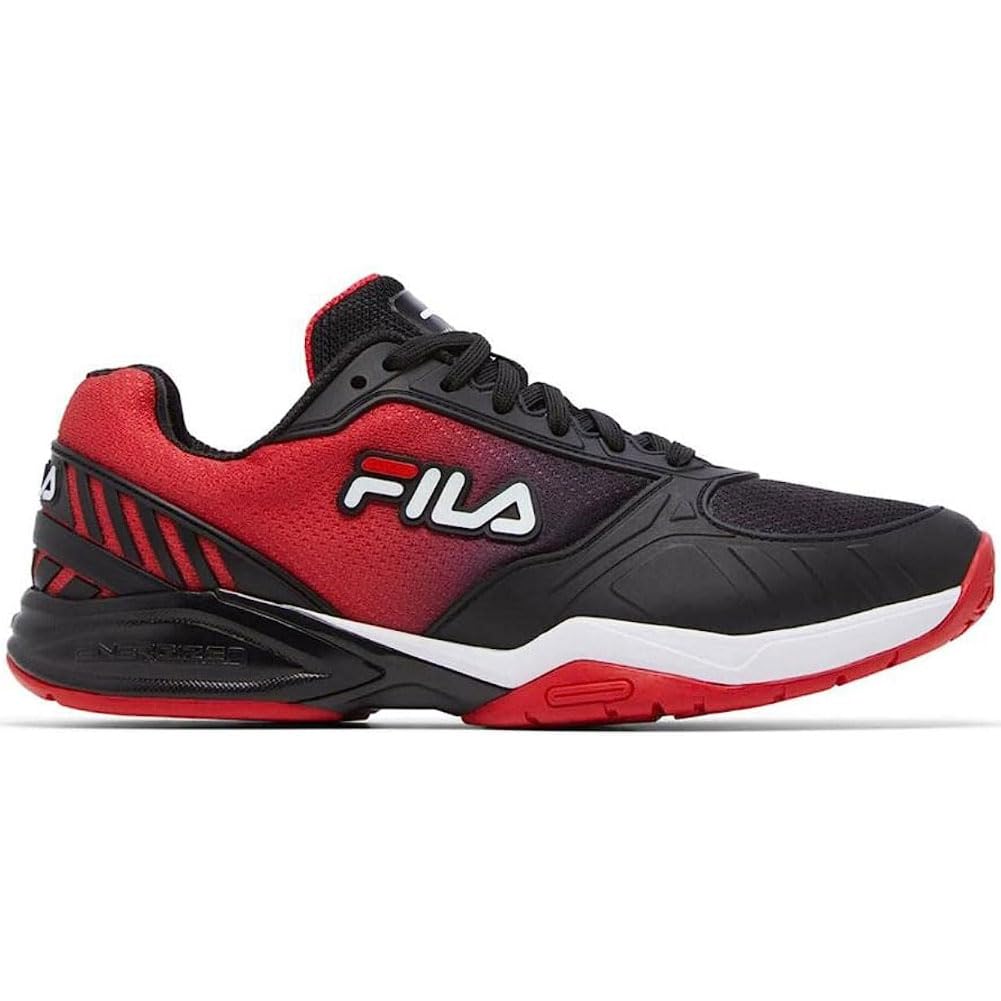 Fila Herren Volley Zone Sneaker, Schwarz/Weiß/Fila Rot, 46 EU