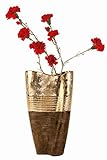 Mel-O-Design Exklusive hochwertige Vase - Höhe 35 cm - Dekovase in Gold - Keramik - modern