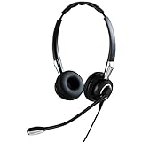 Jabra Biz 2400 II QD On-Ear Stereo Headset mit Schnelltrennkupplung - Leichtgewichtiger Noise Cancelling Kabel-Kopfhörer mit HD Voice und weichem Kopfpolster für Tischtelefone