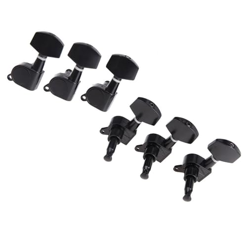 Strings Tuning Pegs Mechaniken Für Gitarre 6 Stück schwarz versiegelte elektrische Stimmwirbel Tuner Mechanik 3R 3L / Akustikgitarre