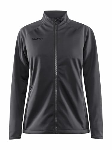 Craft CORE EXPLORE Softshelljacke für Damen S | Granite | Winddichte, wasserabweisende Softshelljacke Damen für den täglichen Gebrauch | 2 Seitentasche, 1 Innentasche | Übergangsjacke Damen