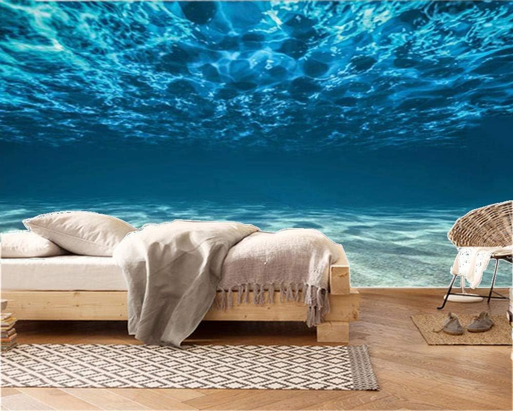 Elegante Blaue Unterwasserwelt 3D Tapete Poster Restaurant Schlafzimmer Wohnzimmer Sofa TV Dekorative Wand-400cm×280cm