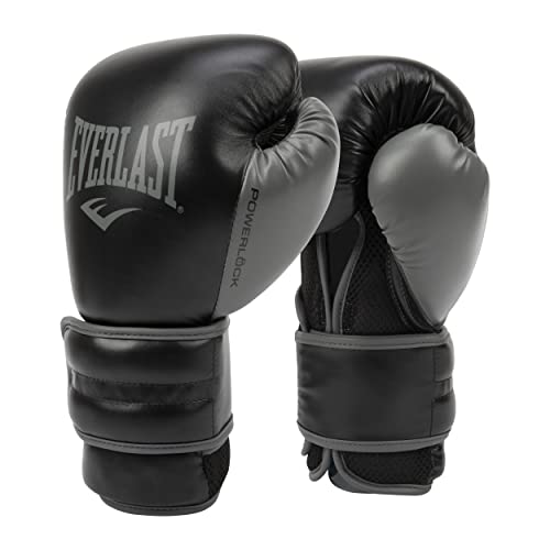 Everlast PowerLock2 Trainingshandschuh, 473 ml, Schwarz/Grau