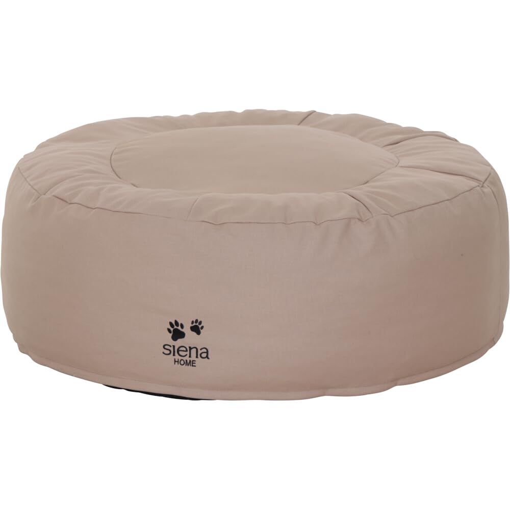 Siena Home ASMUS Hundebett Taupe M Dessin Uni Taupe, 100% Baumwolle