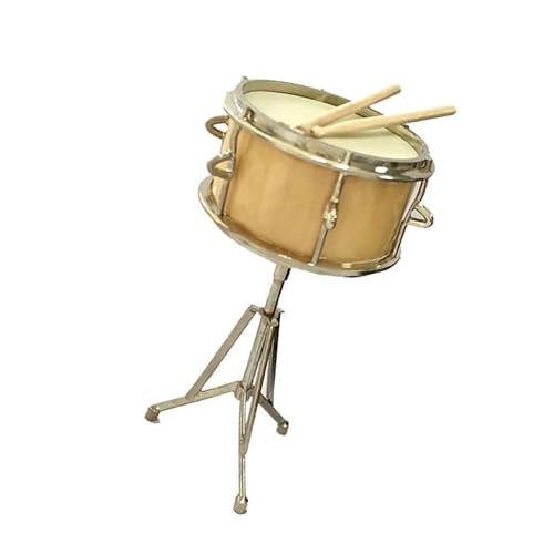 9 Cm Miniatur-Snare-Drum-Modell, Mini-Musikinstrument, Ornamente Können Nicht Gespielt Werden Musikinstrumente Miniatur (Size : Wood color)