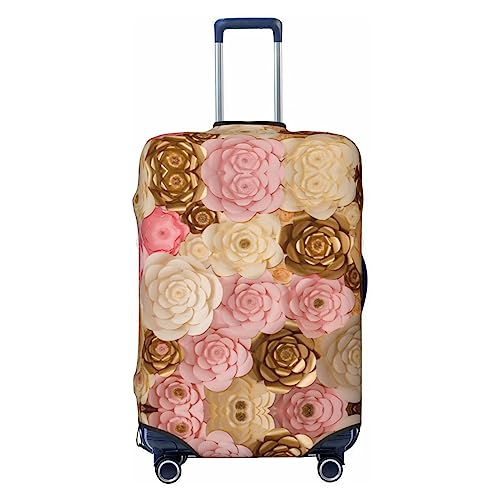 Miniks Reisegepäckabdeckung, strapazierfähig, passend für 45,7 - 81,3 cm große Gepäckstücke, Rosa, Weiß, Gold, Schwarz, Large