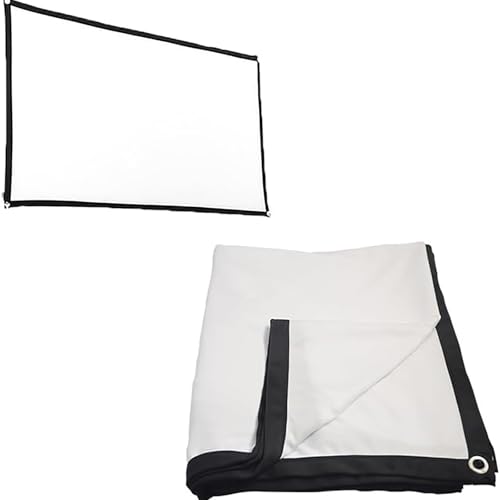 Projektionsleinwand aus Metall, HD 16:9 Beamer Leinwand, Videoprojektionsleinwand, knitterfrei, faltbar, wandmontierbar, für Heimkino, Büro, Filme, leicht zu reinigen – 60-133 Zoll(120 Inch)