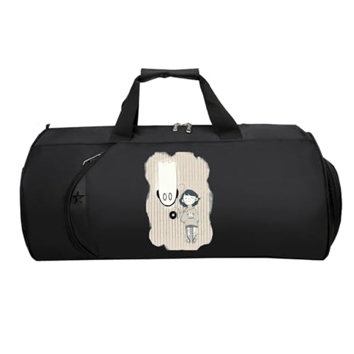 Kleine Reisetasche Anime, Handreisegepäck mit Schultergurt Handtasche, Carry On Bag füR Urlaub Und Sport, Schwimmbad, Klinikaufenthalt Flugzeug(Black 14)