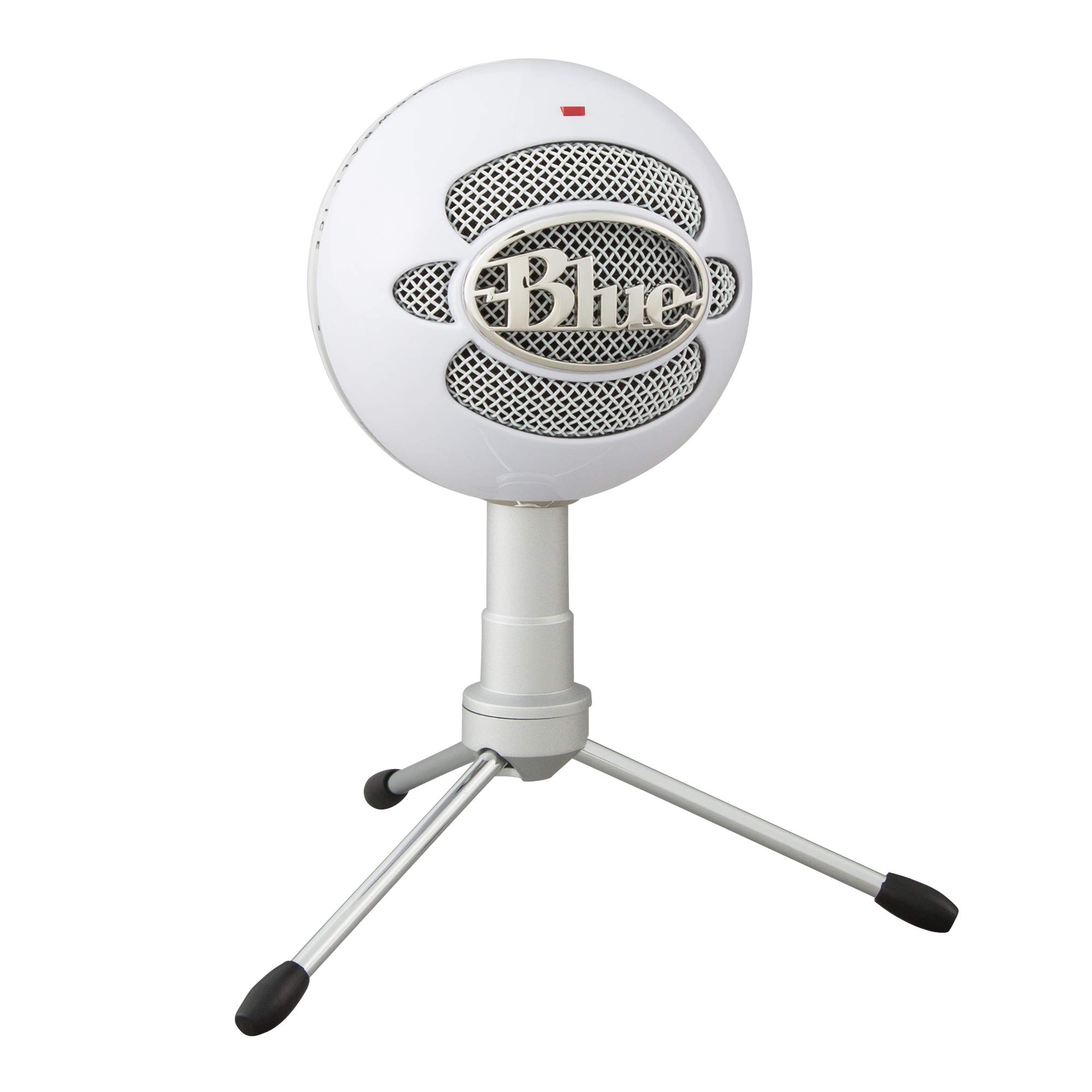 Blue Snowball iCE USB-Mikrofon für Aufnahmen, Streaming, Podcasting, Gaming auf PC und Mac, Kondensatormikrofon mit Nierenkapsel, Verstellbarer Tischständer, Plug 'n Play - Weiß