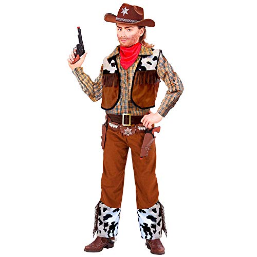 "COWBOY" (shirt, vest, pants, belt, bandana) - (128 cm / 5-7 Years)