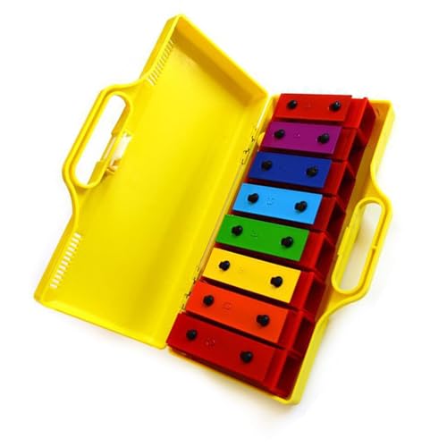 Glockenspiel mit 8 Noten, geteilter Farbe, Aluminiumplatte, Klangstein, Percussion-Instrument