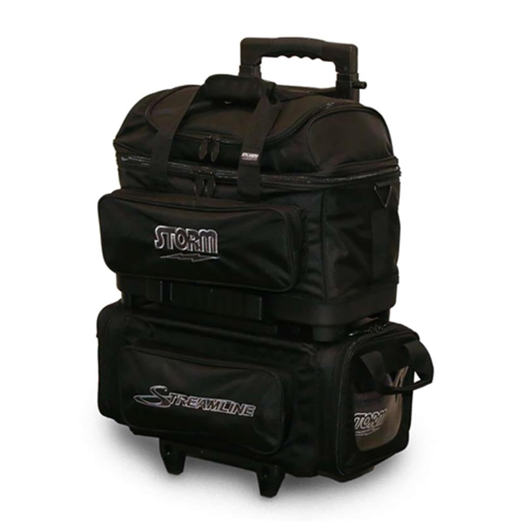 Storm Streamline Bowlingtasche mit 4 Kugeln, Carbon/Schwarz