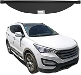 CAOXINZI Auto Ausziehbar Laderaumabdeckung für Hyundai Santa Fe 2013 2014 2015 2016, Auto Einziehbarer Kofferraumabdeckung Rollo Auto Frachtabdeckungen Kofferraum Schutz Abdeckung