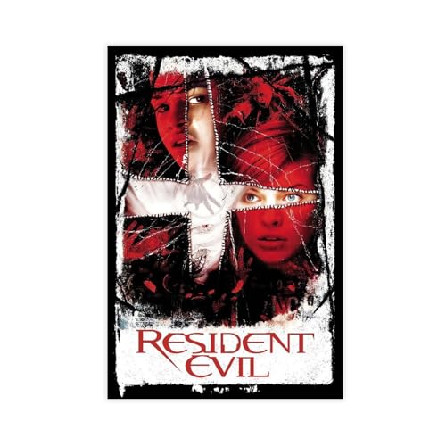 biegzc Filmposter "Resident Evil" (2002 Filmcover, Leinwandposter, Schlafzimmer, Dekoration, Landschaft, Büro, Raumdekoration, Geschenk, 60 x 90 cm)