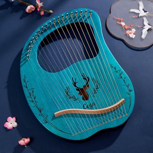 Viele Arten Von Harfe,Tragbare Klassische Harfe Instrument,Einfache Keltische Harfe for Anfänger (Color : 19-String Boxed-Blue)