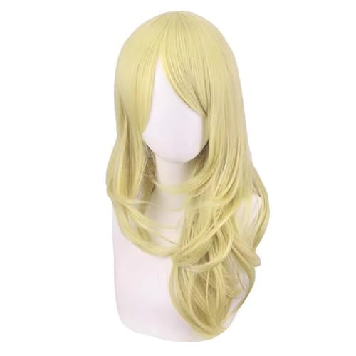 WCCNKK Tokyo Revengers Sano Ema Perücke, Goldenes 65 Cm Langes Haar, Halloween-Karneval-Weihnachtskostüm Cosplay-Perücken + Perücke-Kappe, Dekorative Accessoires, Anime-Geschenk