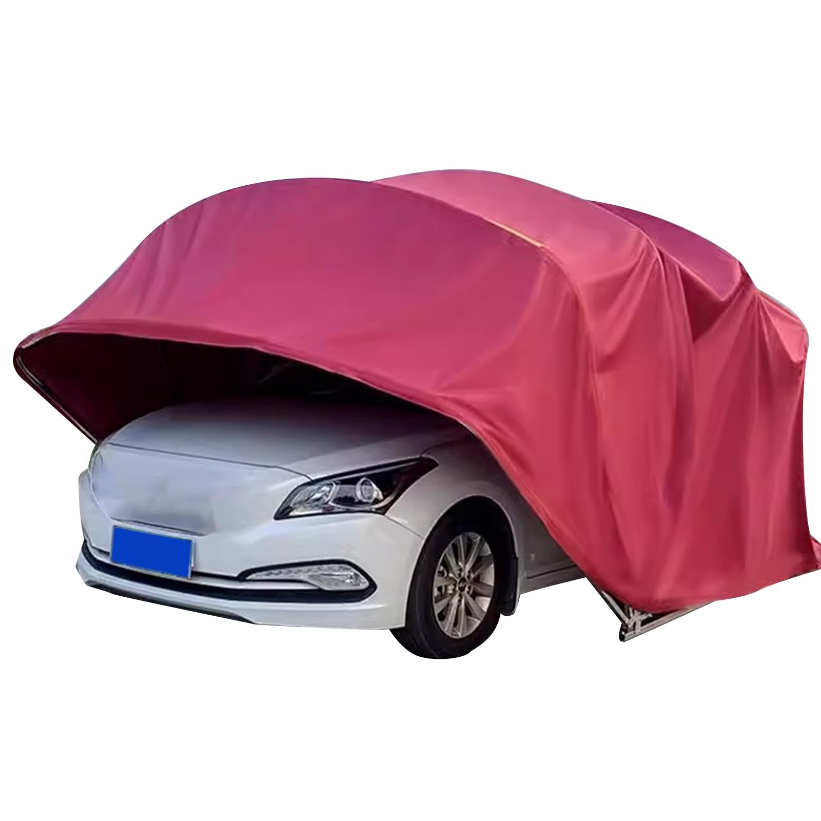 Auto Vorzelt Camping, Parkschuppen, Automarkise for den Außenbereich zu Hause, Sonnenschutz, einfache Garage, Markise(Red)