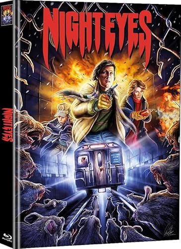 Night Eyes - Mediabook - Cover B - Limited Edition auf 222 Stück (Blu-ray) (+ Bonus-DVD mit weiterem Horrorfilm)