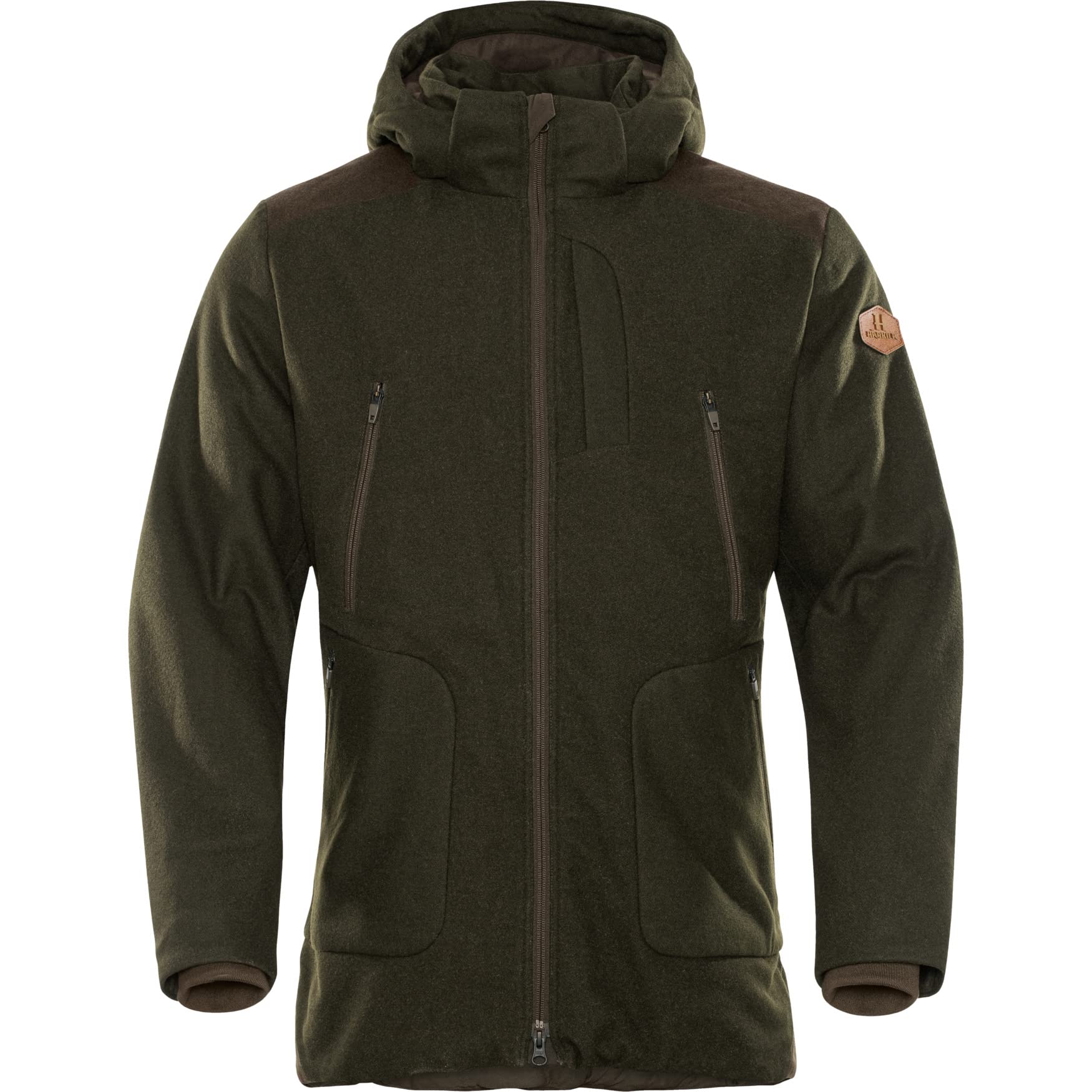 Härkila | Metso Winter Jacke | Professionelle Jagd Kleidung & Jagd Zubehör für Herren & Damen | Skandinavische Qualität Made to Last | Willow green/Shadow brown, 52