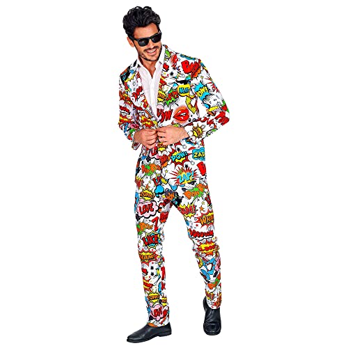 Widmann 09352 60er Jahre Pop Art Style Outfit, Herren, Bunt, M