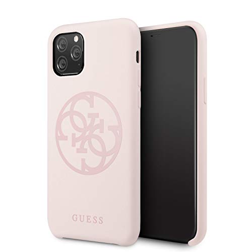 Guess Hülle aus der Silicone 4G Tone On Tone Kollektion GUHCN65LS4GLP für das iPhone 11 Pro Max, Hellrosa