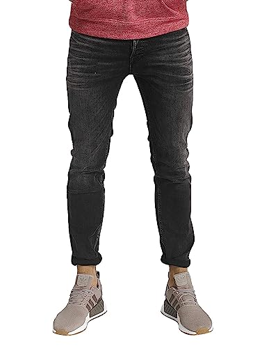 JACK & JONES Herren Slim Jeans, Schwarz (Black Denim), W33/L32 (Herstellergröße: 33)