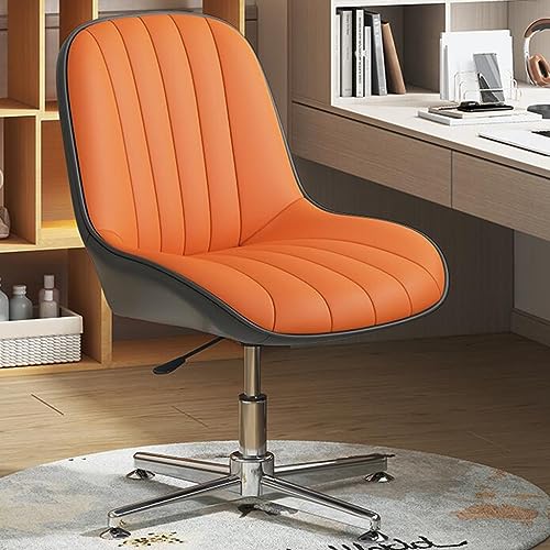 AJYBYUKJ Verstellbarer Frisierstuhl mit Drehfunktion aus PU-Leder – stilvoller und bequemer ergonomischer Bürostuhl für Schlafzimmer, Wohnzimmer oder Büro Beauty Comes