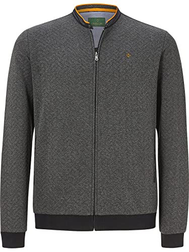 Charles Colby Herren Sweatjacke Annthony (übergangs-Jacke, College-Blouson) dunkelblau 4XL (XXXXL) - 68/70