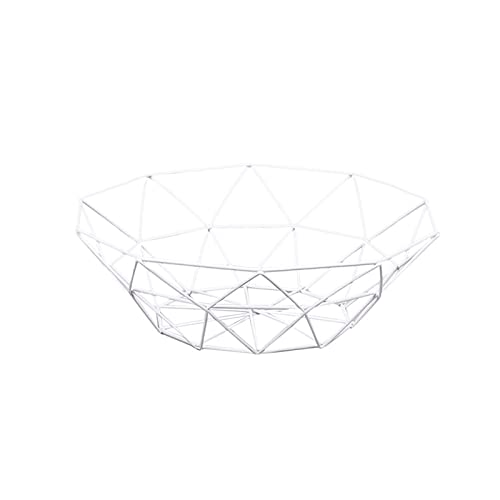 VSULZVNU Obstschale, 1/2 Stück, Obstschalenkorb, einfacher Obst-Gemüse-Drahtkorb, Metallschüssel, Küche, Aufbewahrung, Schreibtisch, Metall-Obstschale (Schwarz, 2 Stück)