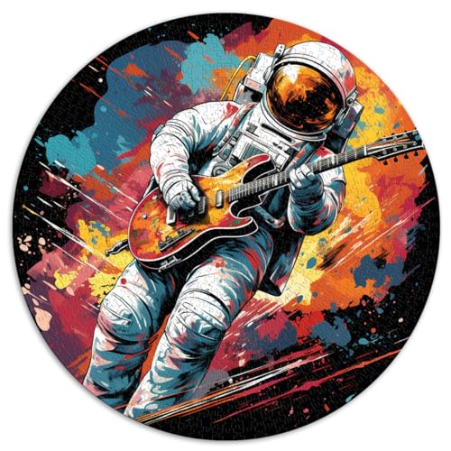 Puzzles Astronaut Electric Guit 1000 Puzzleteile für Erwachsene 67,5 x 67,5 cm Lustige Familienpuzzles zum Entspannen, intellektuelles Lernspielzeug