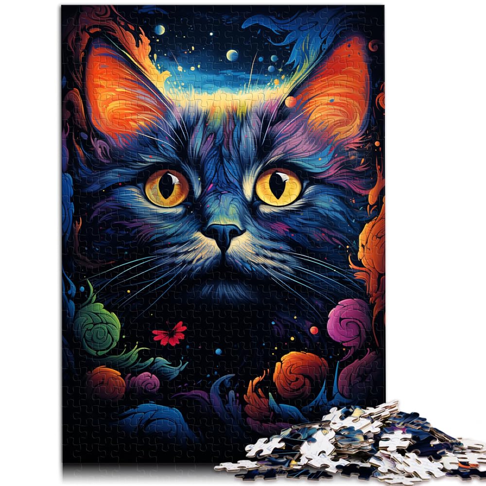 Puzzle für Katzen, 1000-teiliges Puzzle für Erwachsene, Holzpuzzle, Spielzeug-Puzzle, Lernspiele, Stressabbau-Puzzle, 1000 Teile (50 x 75 cm)