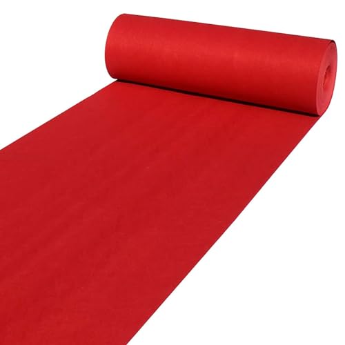 Roter Teppichläufer für Partys, 10 m, 20 m, 30 m, Gangläufer für Hochzeitszeremonien, 2 mm dick, rutschfester Laufstegteppich für Party-Events, Hochzeitszeremonie-Dekorationen ( Size : 1.2x50m )