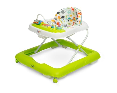 CARETERO - Lauflernhilfe für Babys - Babywalker Nel - ab 6 Monaten mit Lerntafel - Spiel und Lauflernwagen - Laufen Lernen und Entwicklung der Feinmotorik - Spielecenter Laufstuhl Laufhilfe - Grün