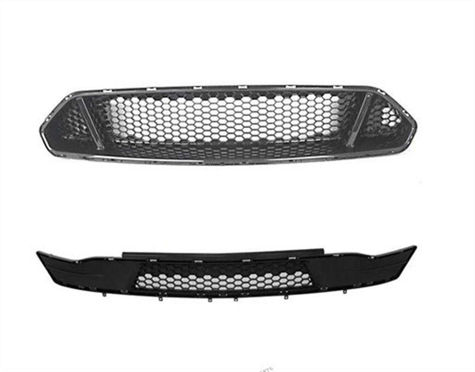 Frontgrills Für Ford Für Mustang 2018 2019 2020 2021 Carbon Fiber Muster Auto Vorderen Stoßfänger Mesh Grille Grills Racing Grille Front Bumper Grille(D)